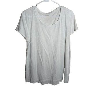 Lilly Pulitzer T-Shirt Women's Large White Round Neck Short Sleeve Top Casual